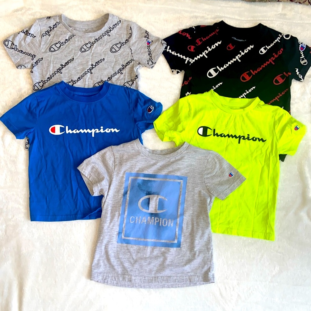 EUC Bundle of 5 Champion Short Sleeve Tees Athletic Style